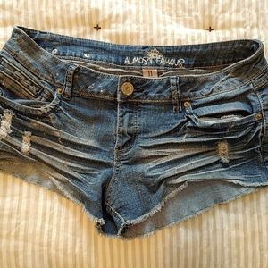 Distressed Denim Booty Shorts Juniors 11
